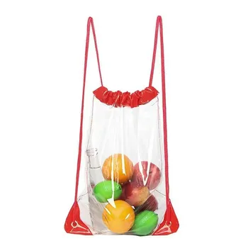 Waterproof Clear PVC Sports Drawstring Backpack
