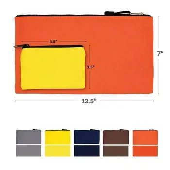 Canvas School Pencil Storage Pouch