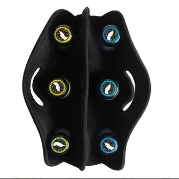 Custom Insulated Black Neoprene Wine Bottle Bag