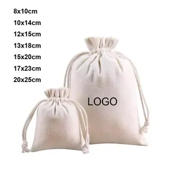 Custom Cotton Canvas Drawstring Gift Bag