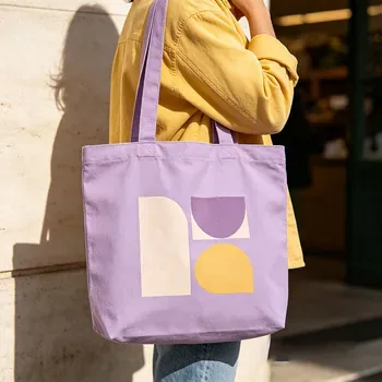 Custom 12oz Cotton Canvas Shopping Tote