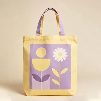 Custom 12oz Cotton Canvas Shopping Tote