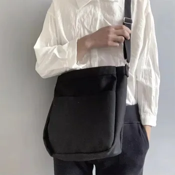 Large Canvas Crossbody Shopping Bag