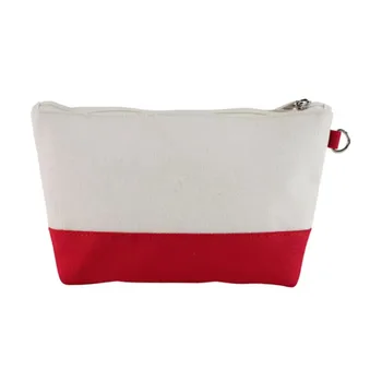 White Cotton Canvas Cosmetic Wash Bag