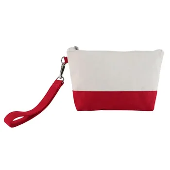White Cotton Canvas Cosmetic Wash Bag
