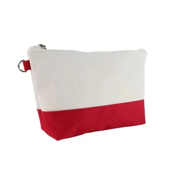 White Cotton Canvas Cosmetic Wash Bag