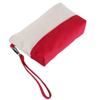 White Cotton Canvas Cosmetic Wash Bag