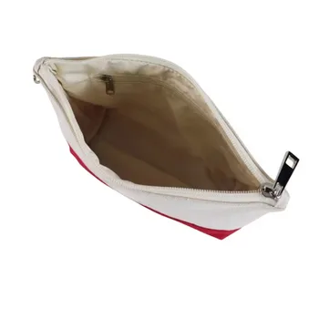 White Cotton Canvas Cosmetic Wash Bag