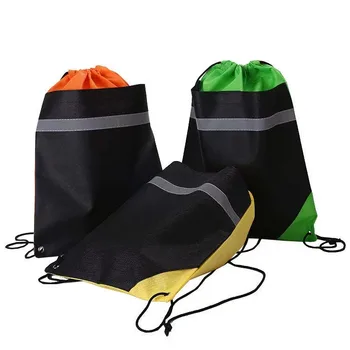 Reflective Non-Woven Gym Drawstring Bag