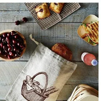 Custom Natural Cotton Canvas Drawstring Bag