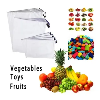 50D Polyester Mesh Produce Drawstring Bag