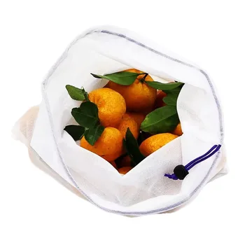 50D Polyester Mesh Produce Drawstring Bag
