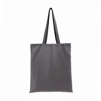 Custom Zippered Black Cotton Canvas Shopping Tote