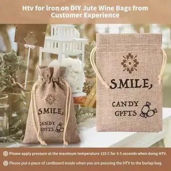 Custom Natural Jute Drawstring Gift Bag