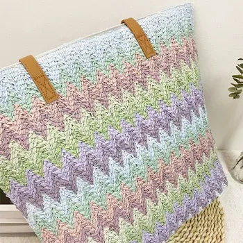 Custom Straw Shopping Bag ZG20241218A7