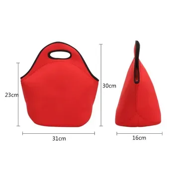 Custom Black Neoprene Lunch Cooler Bag
