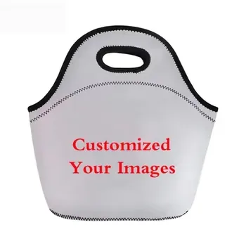 Custom Black Neoprene Lunch Cooler Bag