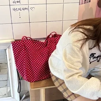 Custom Red Canvas Shopping Bag