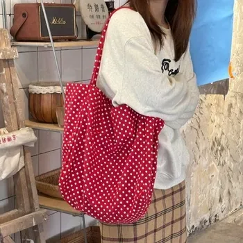 Custom Red Canvas Shopping Bag