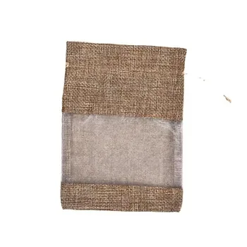 Custom Drawstring Jute Cosmetic Bag