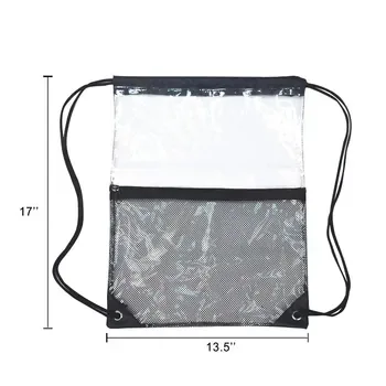 Custom Waterproof Clear Drawstring PVC Backpack