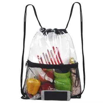 Custom Waterproof Clear Drawstring PVC Backpack