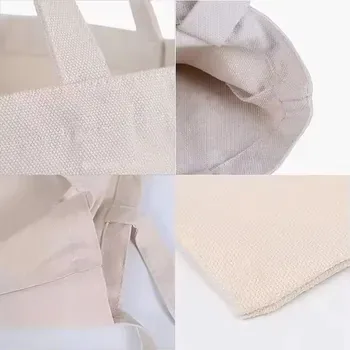 Custom White Cotton Canvas Shopping Tote