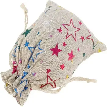 Jute Drawstring Storage Shopping Bag