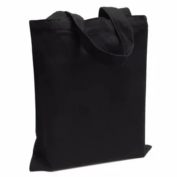 Black Cotton Canvas Wedding Gift Tote