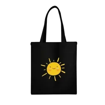 Black Cotton Canvas Wedding Gift Tote