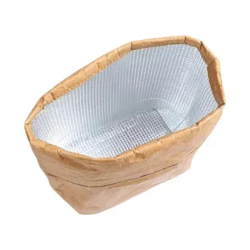 Brown Kraft-Look Waterproof Lunch Cooler