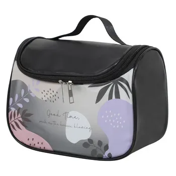 Custom Waterproof Clear Zippered PU Cosmetic Bag