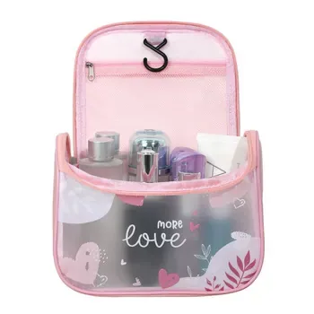 Custom Waterproof Clear Zippered PU Cosmetic Bag
