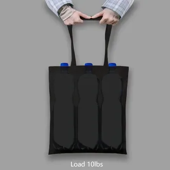 Custom Black Cotton Canvas Shopping Tote