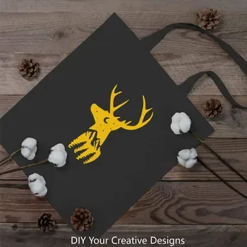 Custom Black Cotton Canvas Shopping Tote
