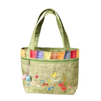 Custom Floral-Print Cotton Shopping Bag