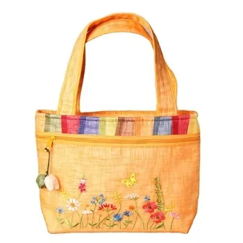 Custom Floral-Print Cotton Shopping Bag