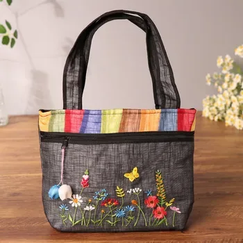 Custom Floral-Print Cotton Shopping Bag