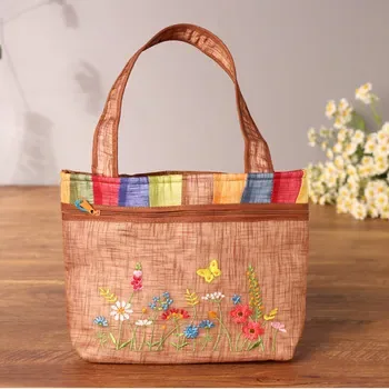 Custom Floral-Print Cotton Shopping Bag