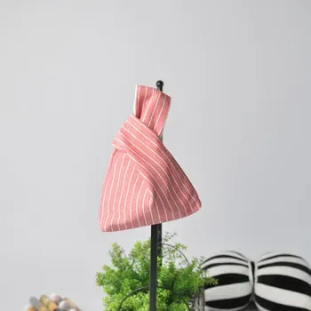 Pink Canvas Japanese Knot Wristlet