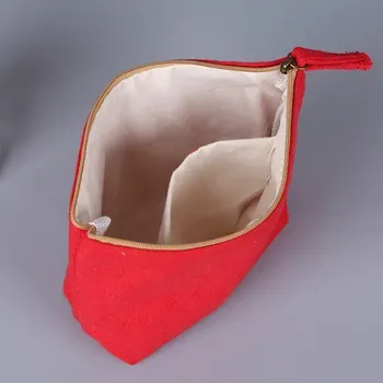 Custom Zippered Cotton Canvas Makeup Pouch ZG20230209M6