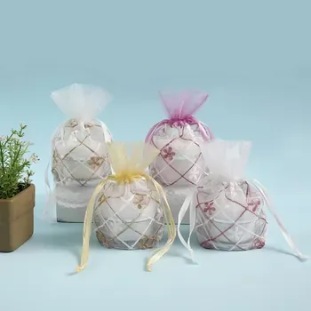 Custom Drawstring Silk Cosmetic Bag