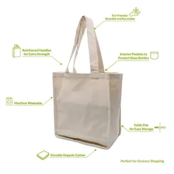 Custom Cotton Canvas Grocery Tote ZG20250710M2
