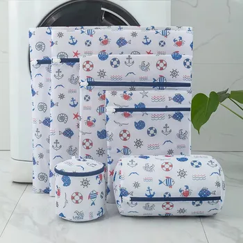 Floral Polyester Mesh Laundry Wash Bag
