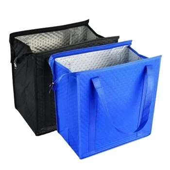 Custom Waterproof Insulated Black Non-Woven Lunch Cooler Bag