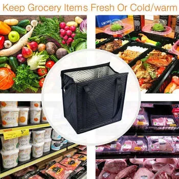 Custom Waterproof Insulated Black Non-Woven Lunch Cooler Bag