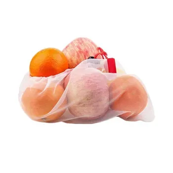 Custom Mesh Drawstring Polyester Produce Bag Style 1126