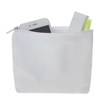 Beige Canvas Zipper Makeup Organizer