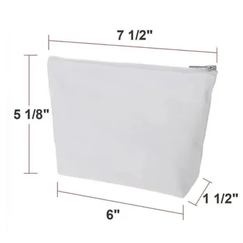 Beige Canvas Zipper Makeup Organizer