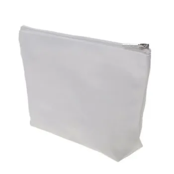 Beige Canvas Zipper Makeup Organizer